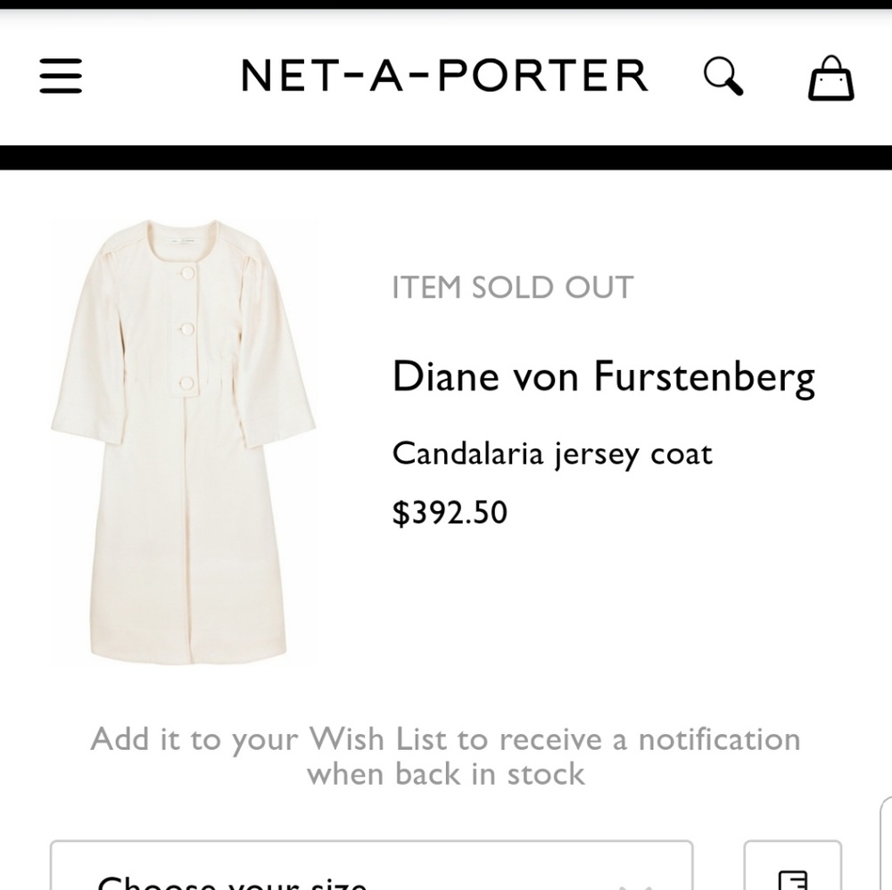 DIANE VON FURSTENBERG candalaris pink wool coat
